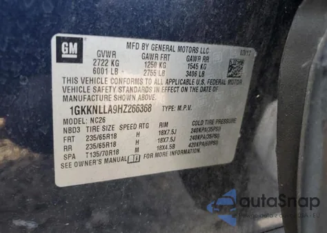 1GKKNLLA9HZ266368
